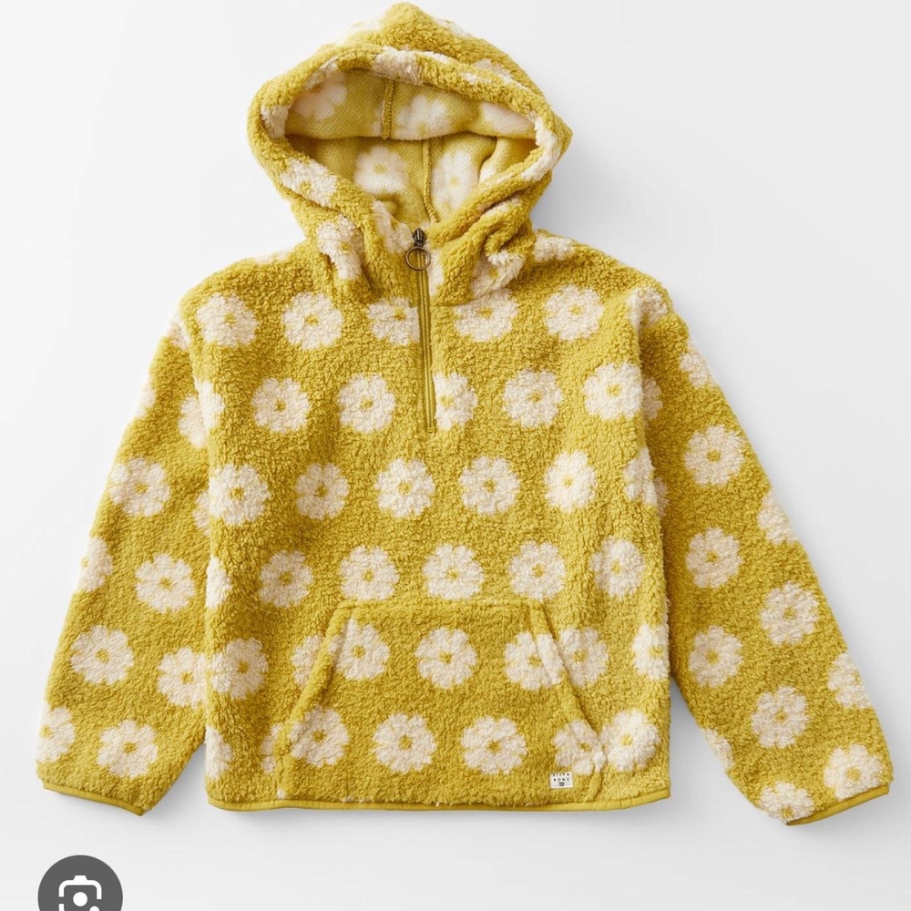 Billabong just in time green floral sweatshirt